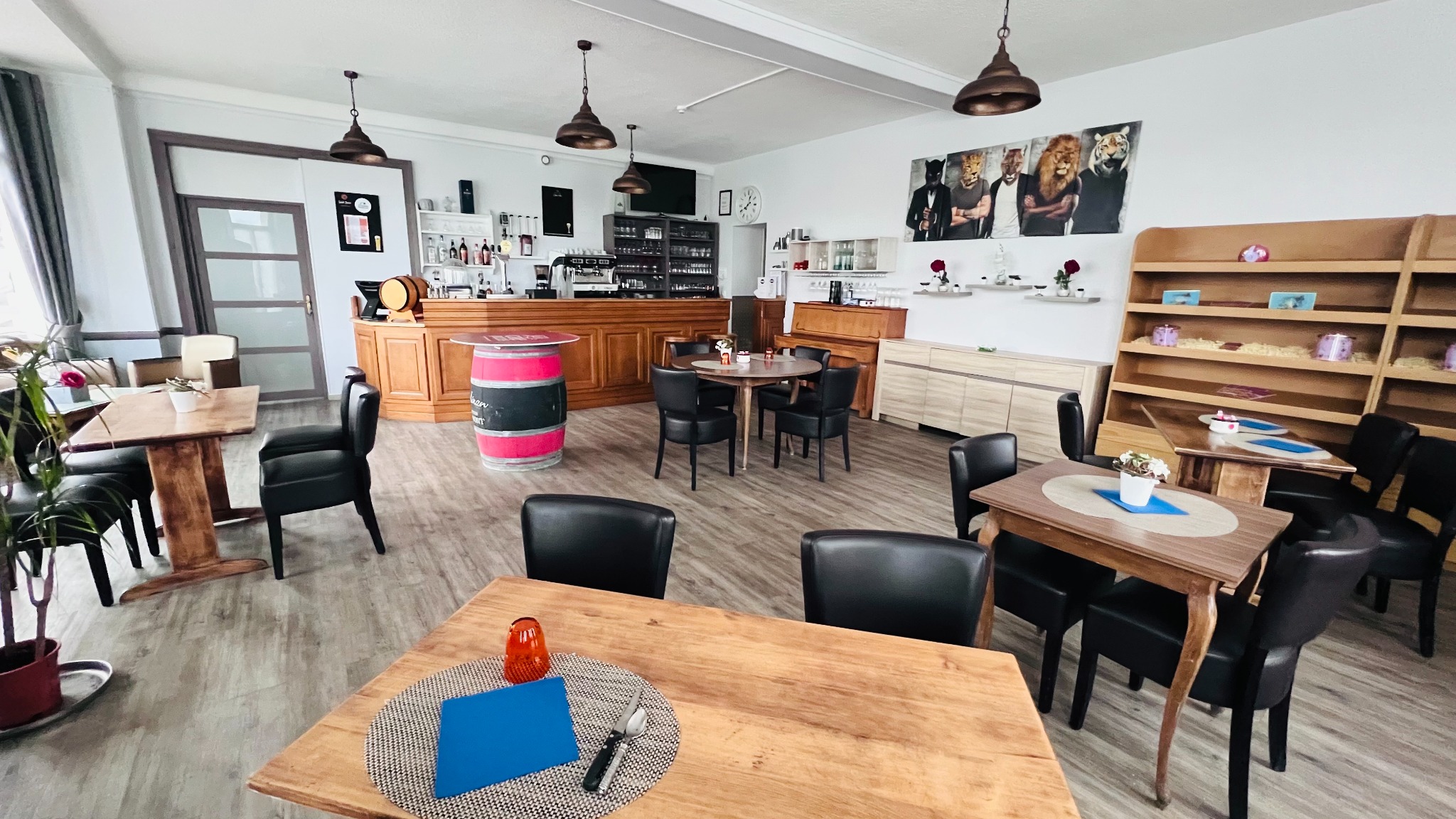 Le bar et l’espace de convivialité du gîte